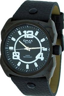 Omax #H003 Black Ion Plated Black Dial European Style Analog Sports