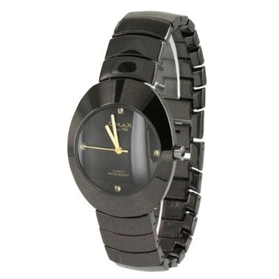 Omax Stainless Steel in Gunmetal Color with Black Dial, Waterproof