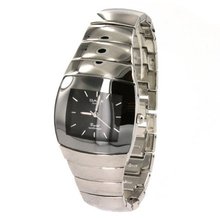 Omax Stainless Steel with Tonneau Case, Black Dial - Waterproof