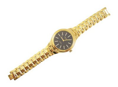 uOMAX Omax Black Face Wrist with Metal Adjustable Bracelet Style Band Gold Color Band 