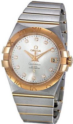 Omega Constellation Chronometer 35 mm Silver Dial Two Tone 123.20.35.20.52.001