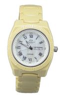 Oniss Cream Yellow Ceramic Day and Date ON7701-L/ES