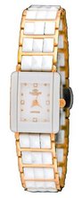 Oniss #ON318-LRG Classic Rose Gold Trim Rectangular White Ceramic