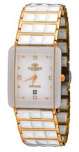 Oniss #ON318-MRG Classic Rose Gold Trim Rectangular White Ceramic