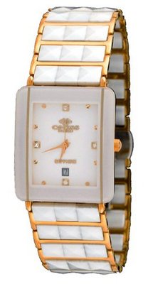 Oniss #ON318-MRG Classic Rose Gold Trim Rectangular White Ceramic