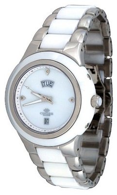 Oniss #ON435-M Eleganza Silver Trim Stainless Steel White Ceramic Combo