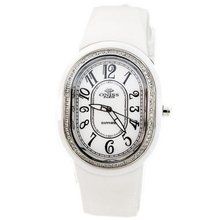 Oniss #ON626-L Meduse Collection White Silicone Strap Ceramic