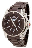 Oniss #ON670-M Day/Date Sapphire Crystal Brown Ceramic
