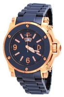 Oniss #ON670-MRG Rose Gold Trim Day/Date Sapphire Crystal Blue Ceramic