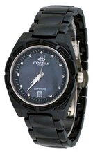Oniss #ON7702-L Crystal Index MOP Dial Black Ceramic