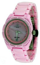 Oniss #ON7702-L Crystal Index MOP Dial Pink Ceramic