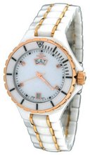 Oniss ON8015-LDDRG White Rose Gold Tone White Ceramic