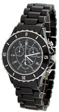 Oniss #ON8044-L Oversized Black Ceramic Sports Chronograph
