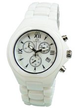 Oniss ON811-MWH White Ceramic Swiss Quartz Chronograph
