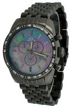 Oniss #ON8289-MIPGN Gunmetal Stainless Steel Lavender MOP Dial Chronograph