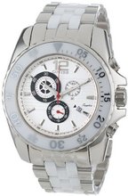 Oniss Paris ON4220-M WHT Iceberg Stainless Steel Case Ceramic Band