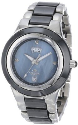 Oniss Paris ON435-L/BK Analog High-Tech Ceramic Case Mother-Of-Pearl Dial Swiss-Quartz