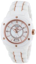 Oniss Paris ON436-LRG WHT Galaxy Swiss Quartz Mother-Of-Pearl Dial Rosetone