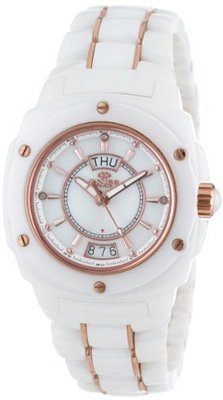 Oniss Paris ON436-LRG WHT Galaxy Swiss Quartz Mother-Of-Pearl Dial Rosetone