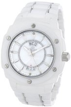 Oniss Paris ON436-M/WHT Galaxy Swiss Quartz Mother-Of-Pearl Dial Silvertone