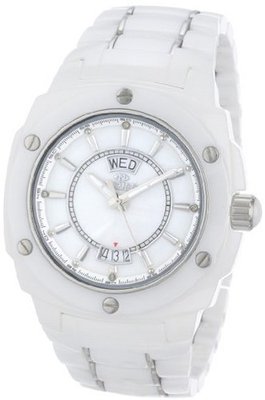 Oniss Paris ON436-M/WHT Galaxy Swiss Quartz Mother-Of-Pearl Dial Silvertone