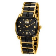 Oniss Paris ON605-LG BLK Sappir Swiss Quartz Ceramic and Stainless Steel