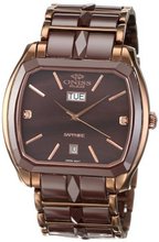 Oniss Paris ON605-M BRN Sappir Swiss Quartz Ceramic and Stainless Steel