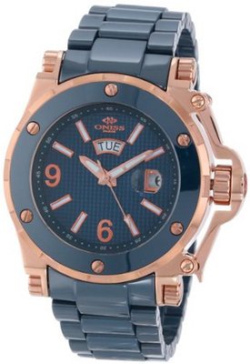 Oniss Paris ON670-MRG/BU Ceramic Guard High-Tech Ceramic Case Swiss-Quartz