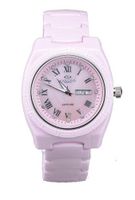 Oniss Pink Ceramic Day and Date ON7701-L/P