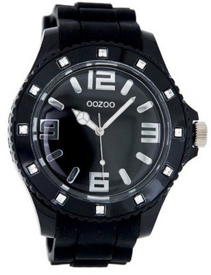 OOZOO C4340 black with stones on bezel extra big