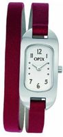 Opex Ballerine X0391LC1 Analog Quartz with Steel Dial, White Back and Double Red Leather Strap