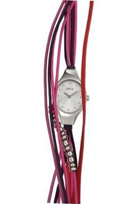 Opex Filante X2341LB6 Analog Quartz with Steel Dial, White Back and Multicolor Leather Strings Bracelet