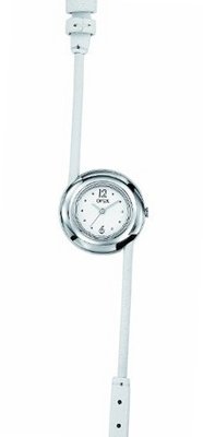 Opex X3581LA4 Douceur Ladies Quartz Analogue Grey Dial White Leather Strap
