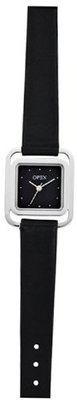Opex X3681LA1 Moderne Ladies Quartz Analogue Black Dial Black Leather Strap
