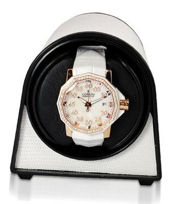 Sparta MINI Winder in White Leatherette by Orbita, Made in the USA