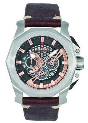 Orefici - Gladiatore Chronograph - Black / Rosegold / Brown - ORM2C4859V