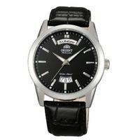 Orient 21-Jewel Automatic Day and Date with Black Dial and Black Strap EV0S004B