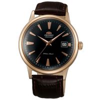 Orient Bambino Automatic Dress with Black Dial, Rose Gold Tone Case and Hour Markers ER24001B