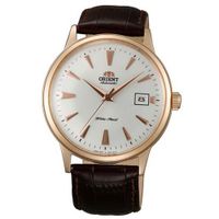 Orient Bambino Automatic Dress with White Dial, Rose Gold Tone Case and Hour Markers ER24002W