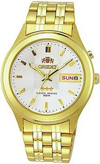 Orient #BEM5V001W Facet Glass Gold Tone Stainless Steel Automatic