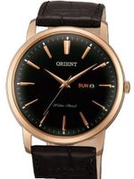 Orient Capital Quartz Rose Goldtone Dress with Day and Date UG1R004B
