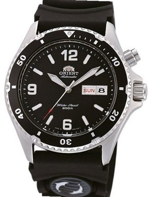 Orient Mako Black Dial Automatic Dive with Rubber Dive Strap EM65004B