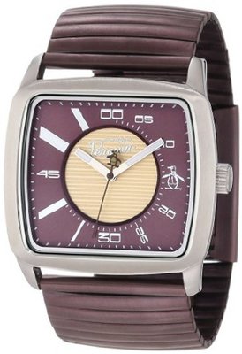 Original Penguin OP 3010 BR Lewis Brown Stainless Steel Expansion Bracelet