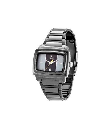 Original Penguin OP 3018 BK Frankie Black Plated Stainless Steel and Ceramic