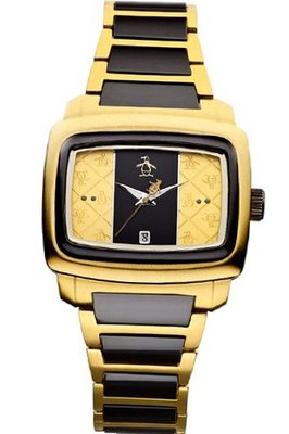 Original Penguin OP 3018 GD Frankie Goldtone Stainless Steel and Ceramic