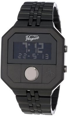 Original Penguin OP3034BK Cary All Black Stainless Steel Digital