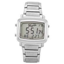 Original Penguin OP3036SL Errol Silver Tone Stainless Steel Digital