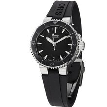 Oris Aquis Black Dial Black Ceramic Ladies 733-7652-4154RS