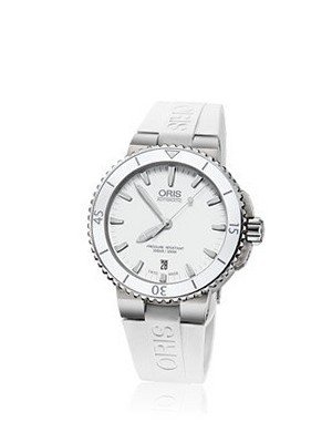 Oris Aquis Date White Dial White Rubber 01 733 7676 4156-07 4 21 31