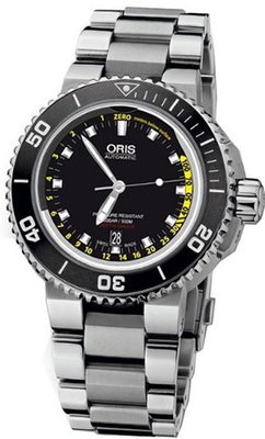 Oris Aquis Depth Gauge Automatic Black Dial Steel 733-7675-4154MB